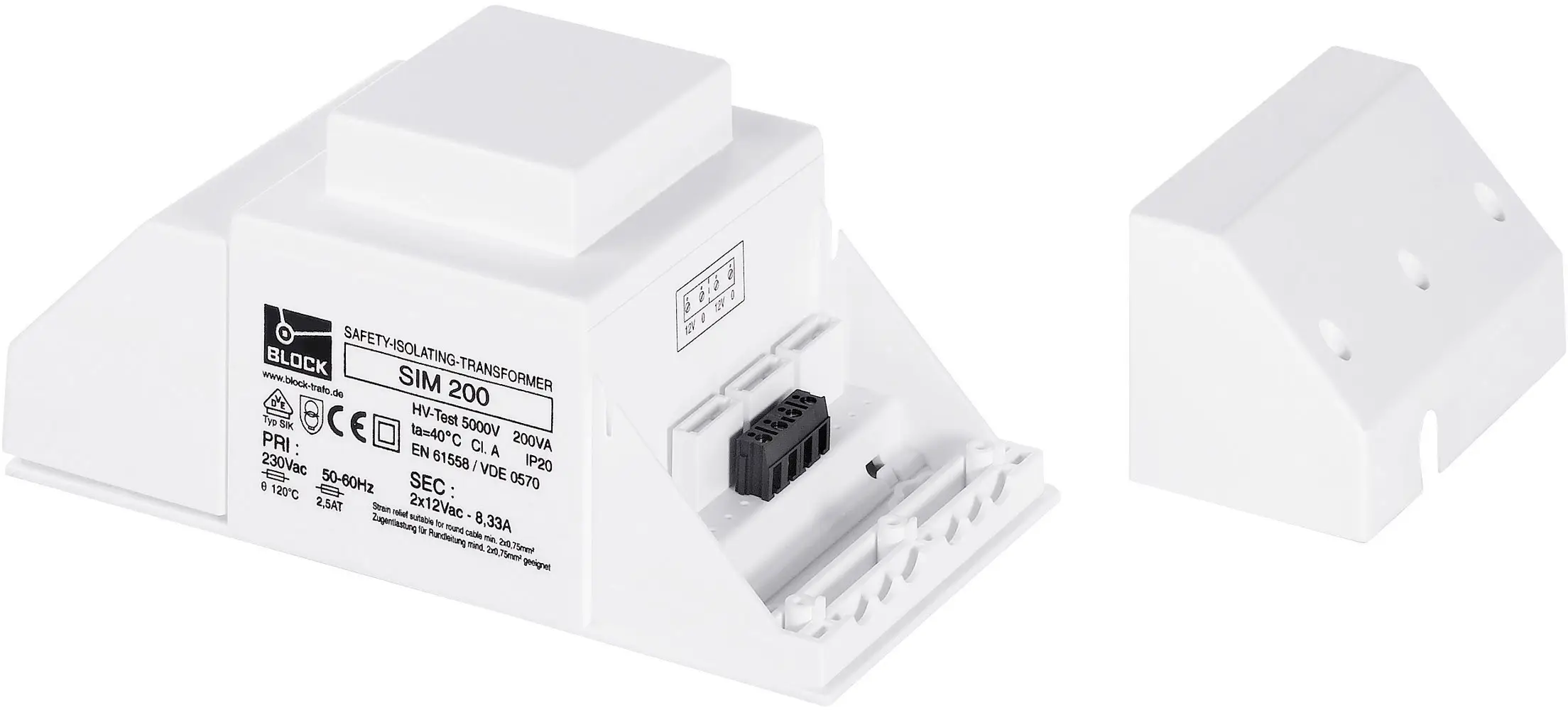 Трансформаторный блок SIM 230 V2 x 12 V 2 x 4,16 A 100 ВА