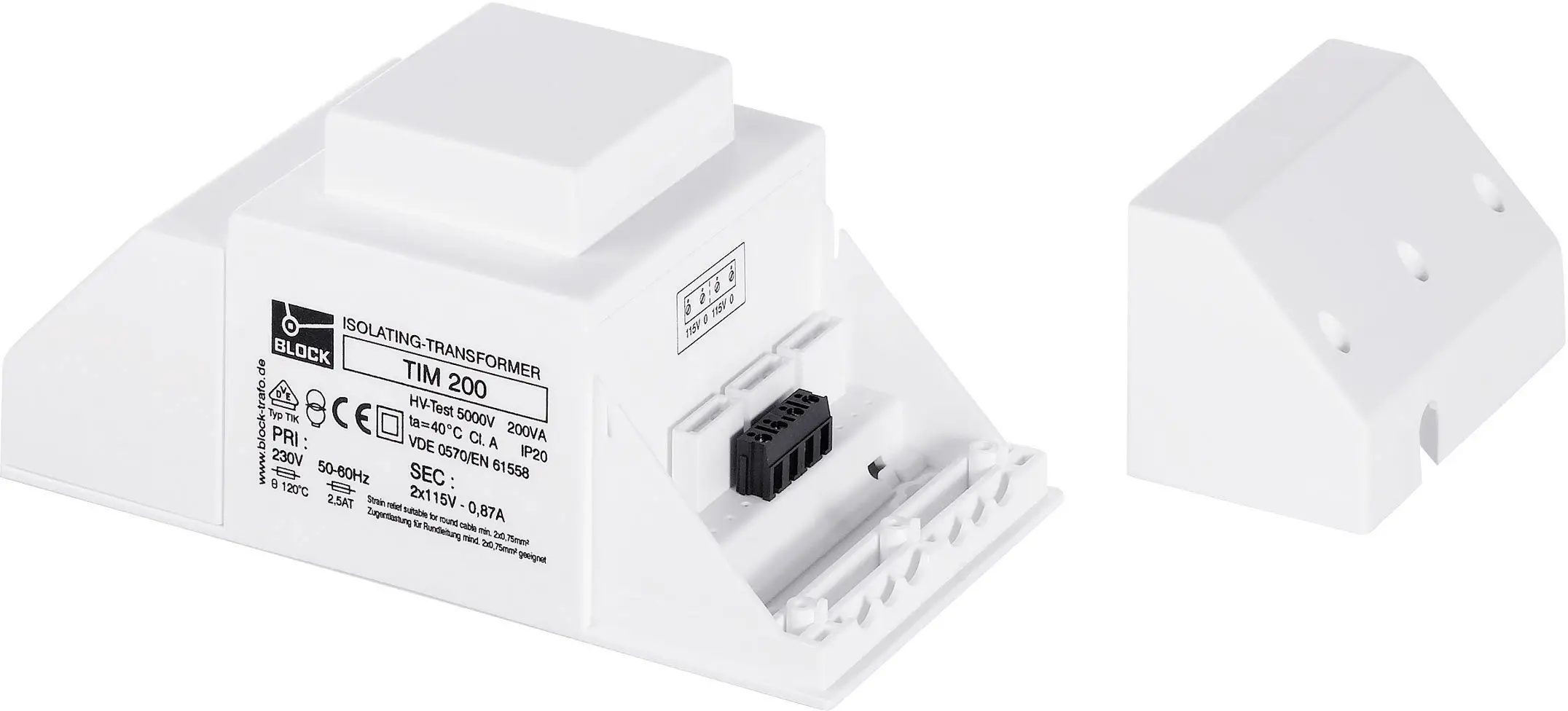 Трансформаторний блок TIM 230 V2 x 115 V 2 x 260 mA 60 VA