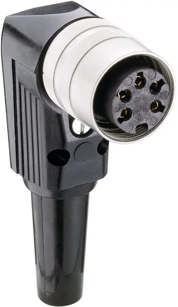 Круглый разъем DIN WKV 50/6 Lumberg WKV 50/6, угловой разъем типа