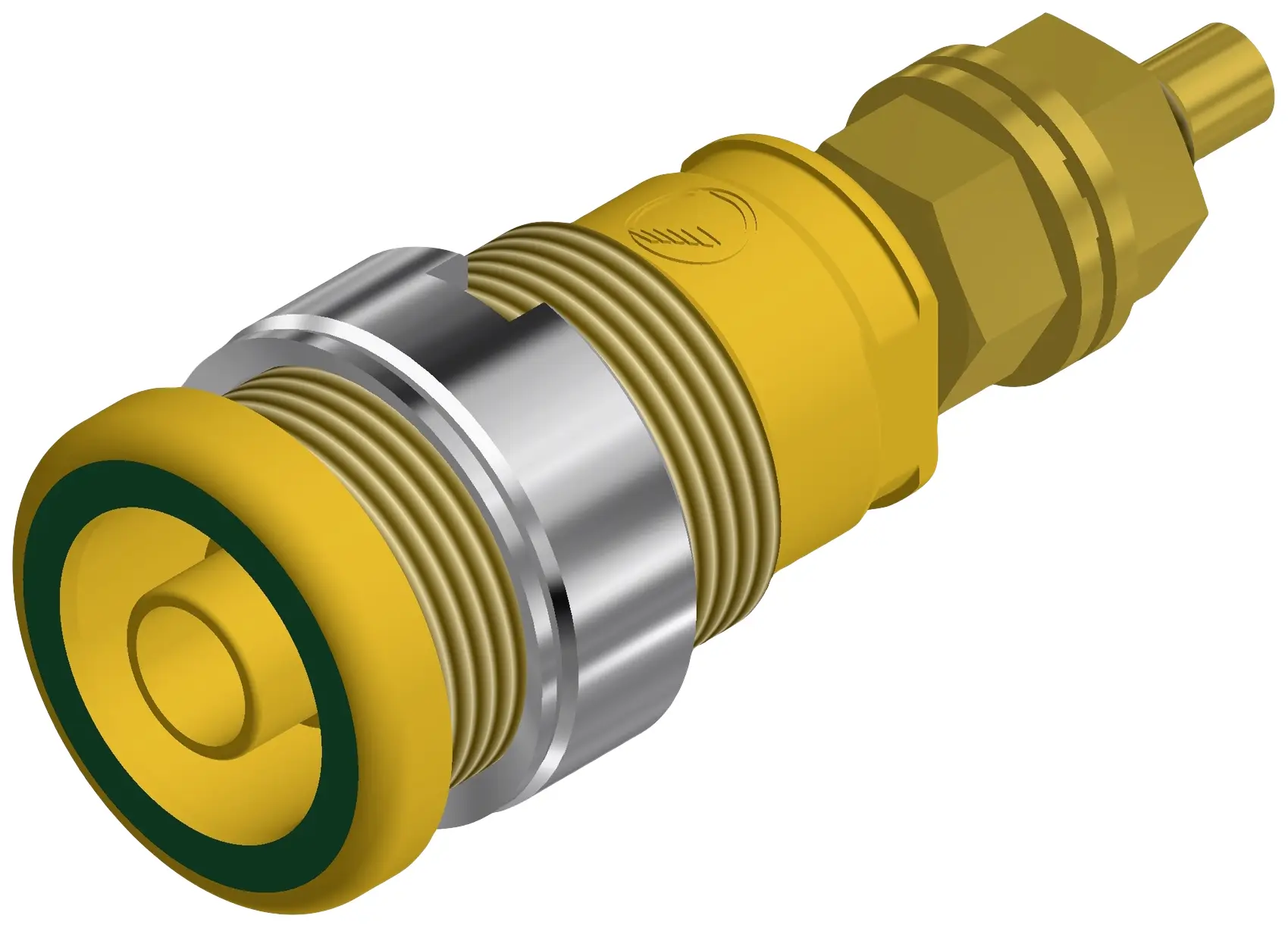 Захисна розетка SKS Hirschmann SEB 2600-G, ізольована, Ø 4 мм, 16 A, зелено-жовта