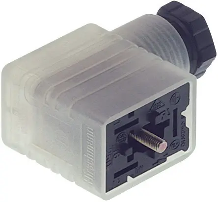 Разъем черный GML 216 NJ LED 24 HH Количество контактов: 2 + PE Hirschmann Состав: 1 шт.