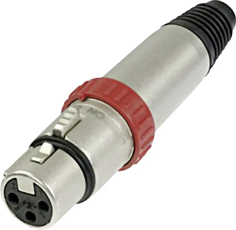 Штекерный разъем XLR NC3FXS, прямой гнездовой разъем Neutrik NC3FXS. Количество контактов: 3, серебристый, 1 шт.