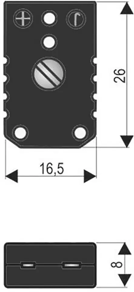 Штекер термопары B & B Thermotechnik 2200007, тип J, Fe-CuNi, черный