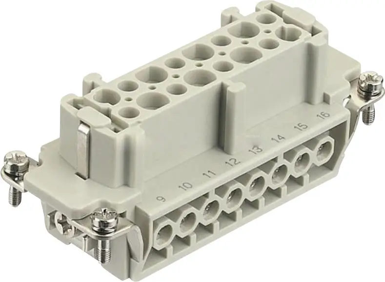 HARTING 09330162701 Вставка роз'єму Han® 16E-F-s, серія Han® E, 16 + PE, 1 шт.