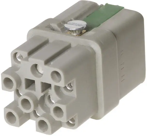 HARTING 09120123101 Вставка гнездового разъема Han Q12-F-QL, серия Han® Q, 12 + PE, 1 шт.