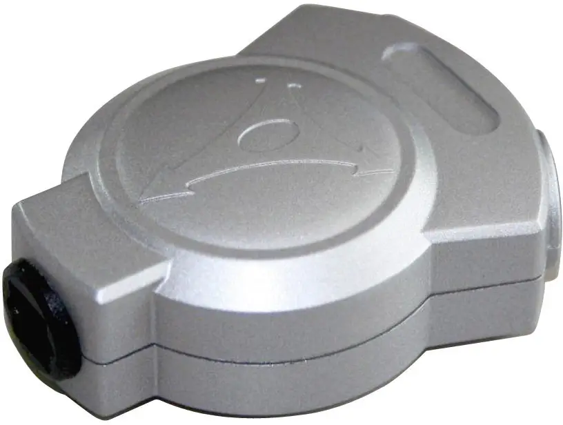 Hicon POF-810 Toslink розгалужувач, Toslink (мама)/2x Toslink (мама), сріблястий