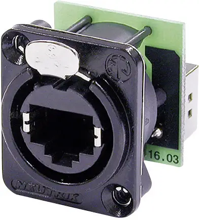 прямий роз'єм RJ45 Neutrik NE8FDPB Кількість контактів: 8P8C 1 шт.