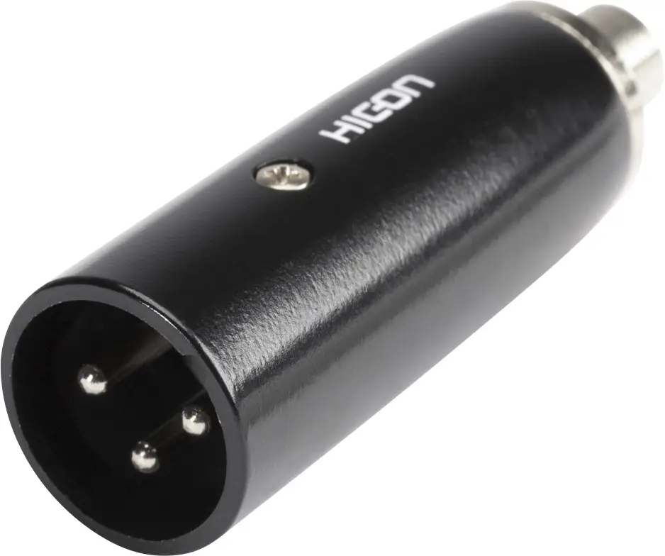 XLR-адаптер HI-X3CI-MF разъем XLR «папа» - разъем RCA/cinch «мама» Hicon HI-X3CI-MF 1 шт.
