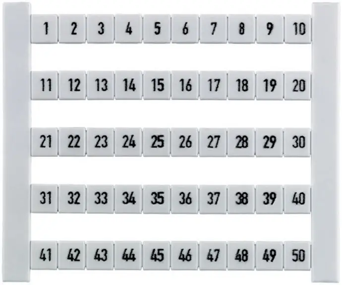 Описание маркеров для клеммных колодок Weidmuller DEK 5 FWZ 41-50 523060041