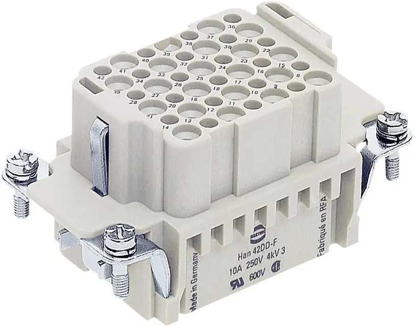 HARTING 09160423101 Вставка гнездового разъема Han® 42DD-F-c, серия Han® DD, 42 + PE, 1 шт.