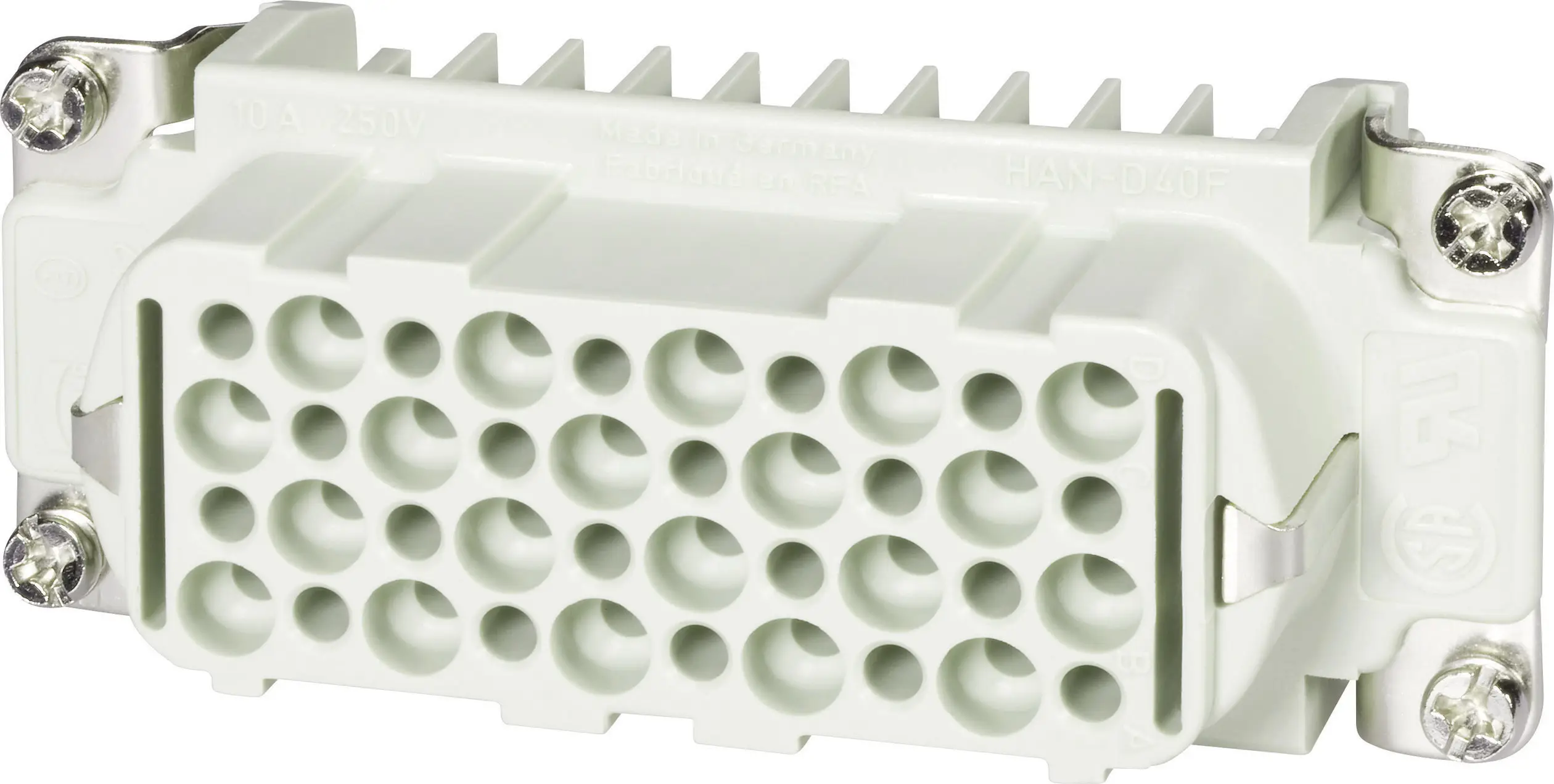 HARTING 09210403101 Вставка гнездового разъема Han® 40D-F-c, серия Han® D, 40 + PE, 1 шт.