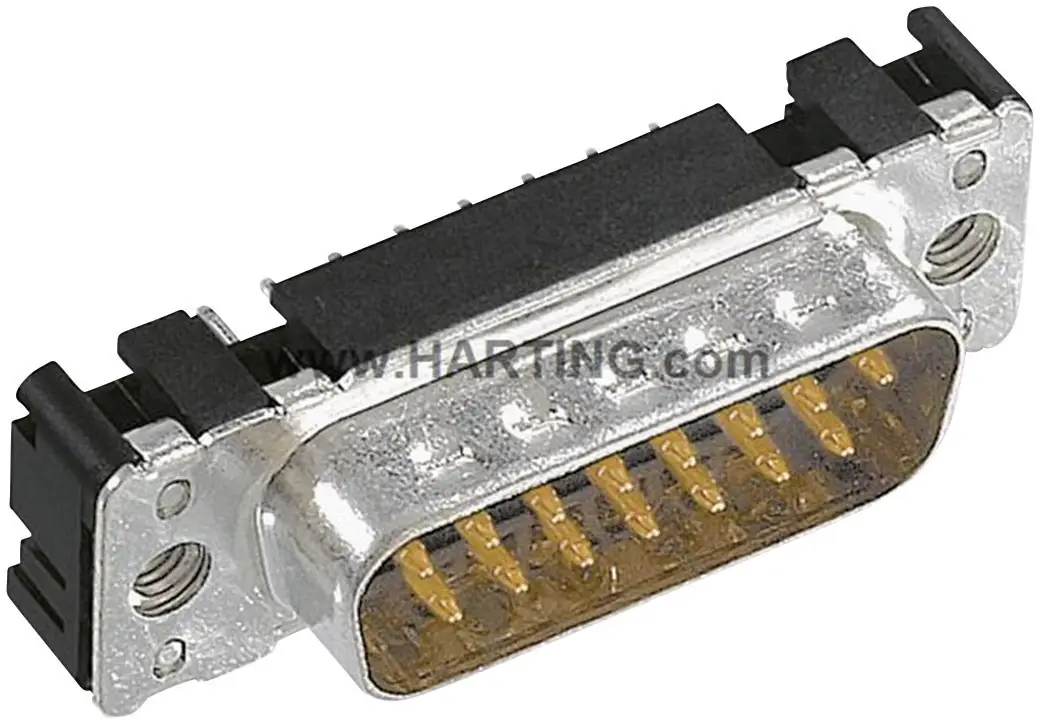 Штифтовий роз'єм для монтажу з затискачем D-SUB 09 65 161 7712 Harting, 1 шт.