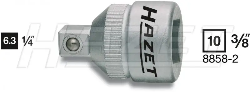 Hazet 8858-2 8858-2 Адаптер для торцевой головки 1/4 дюйма Бита-отвертка 3/8