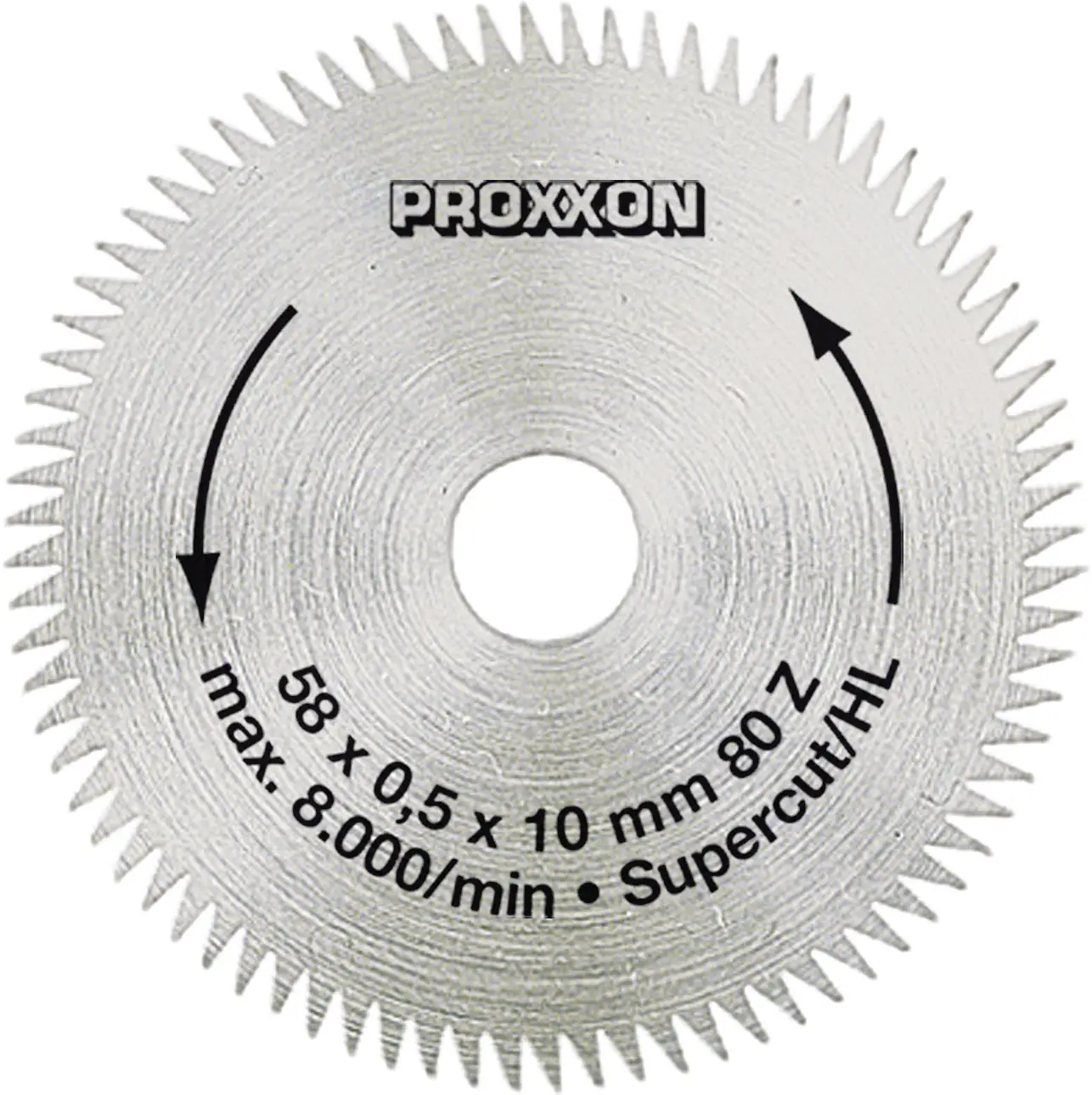Дисковая пила Proxxon Micromot 28 014 Super Cut, 80 зубьев/дюйм, диаметр 58 мм
