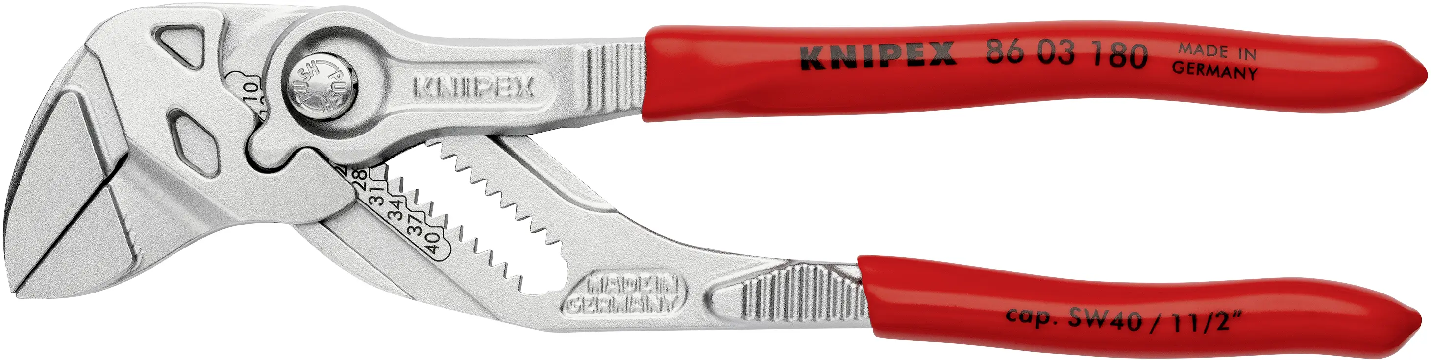 Регульовані плоскогубці Knipex 86 03 180 40 мм 18 см
