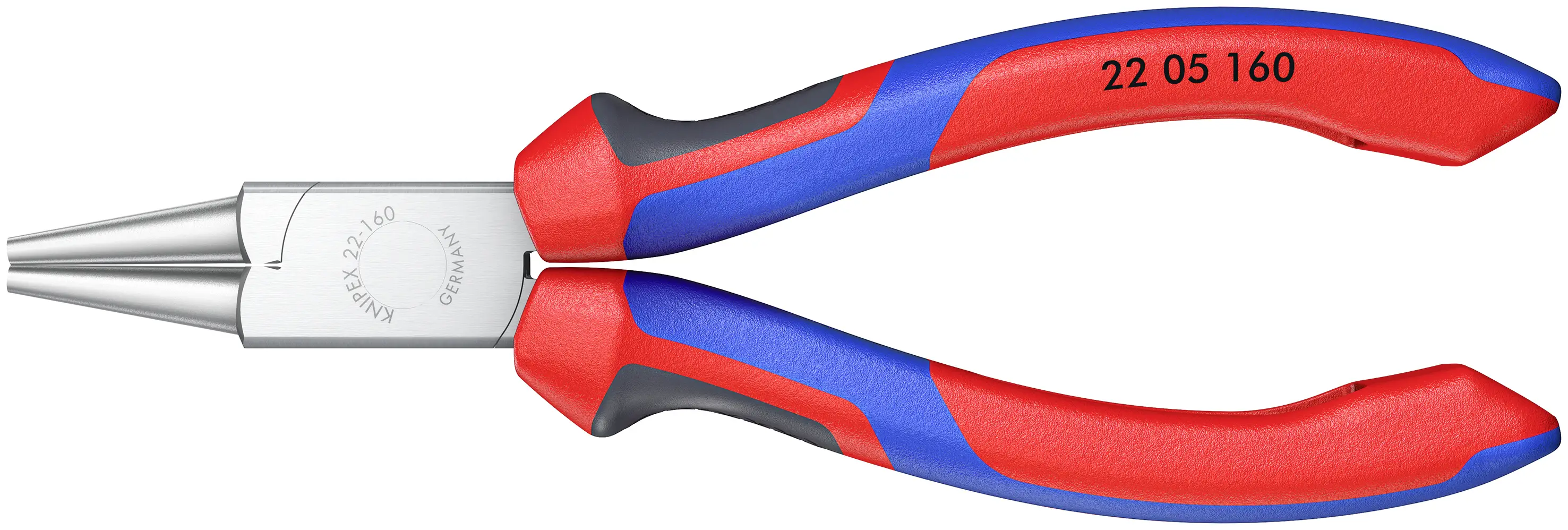 Knipex 22 05 160 для мастерской Плоскогубцы с прямыми круглыми губками из хром-ванадиевой электротехнической стали 160 мм