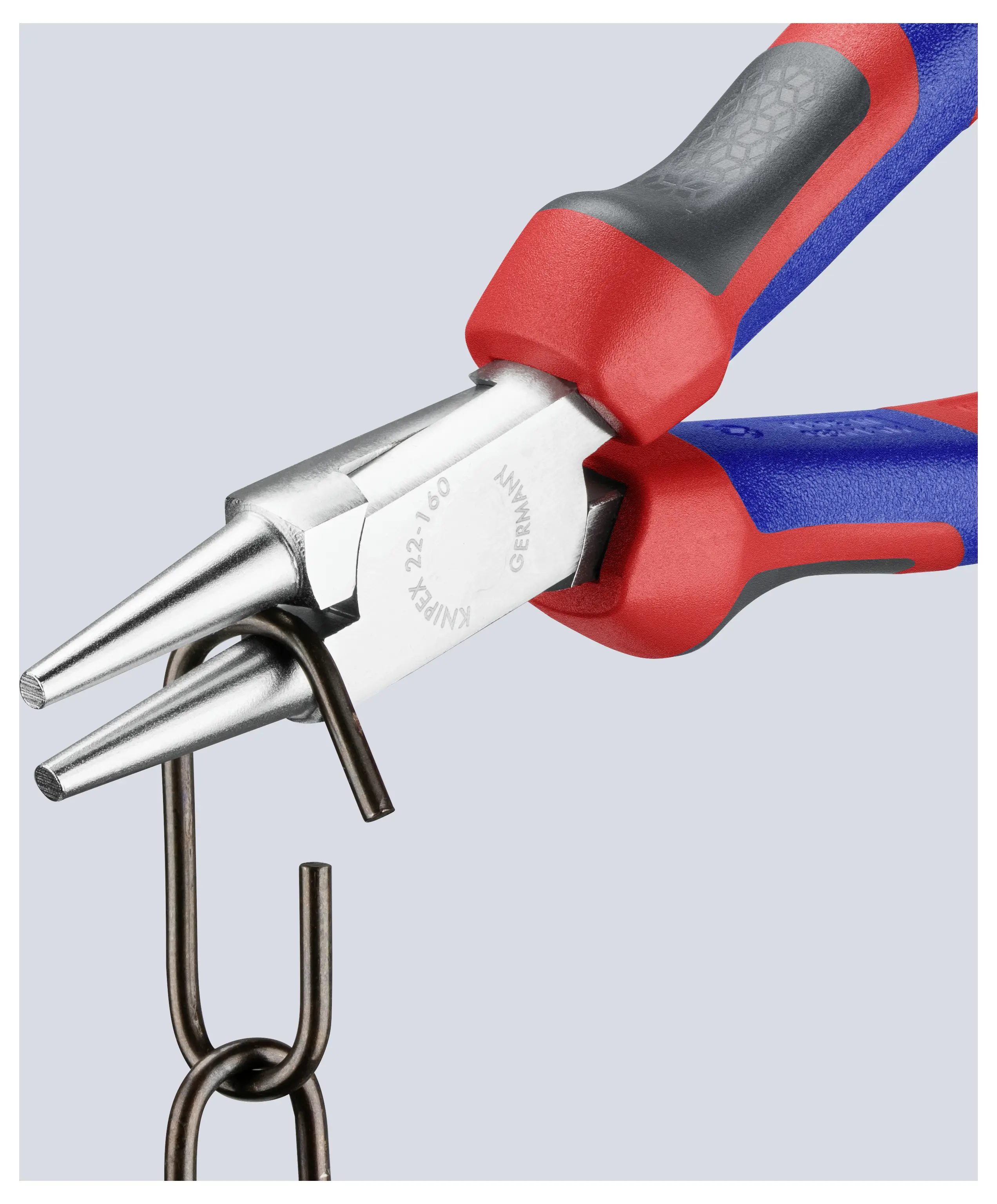 Knipex 22 05 160 для мастерской Плоскогубцы с прямыми круглыми губками из хром-ванадиевой электротехнической стали 160 мм