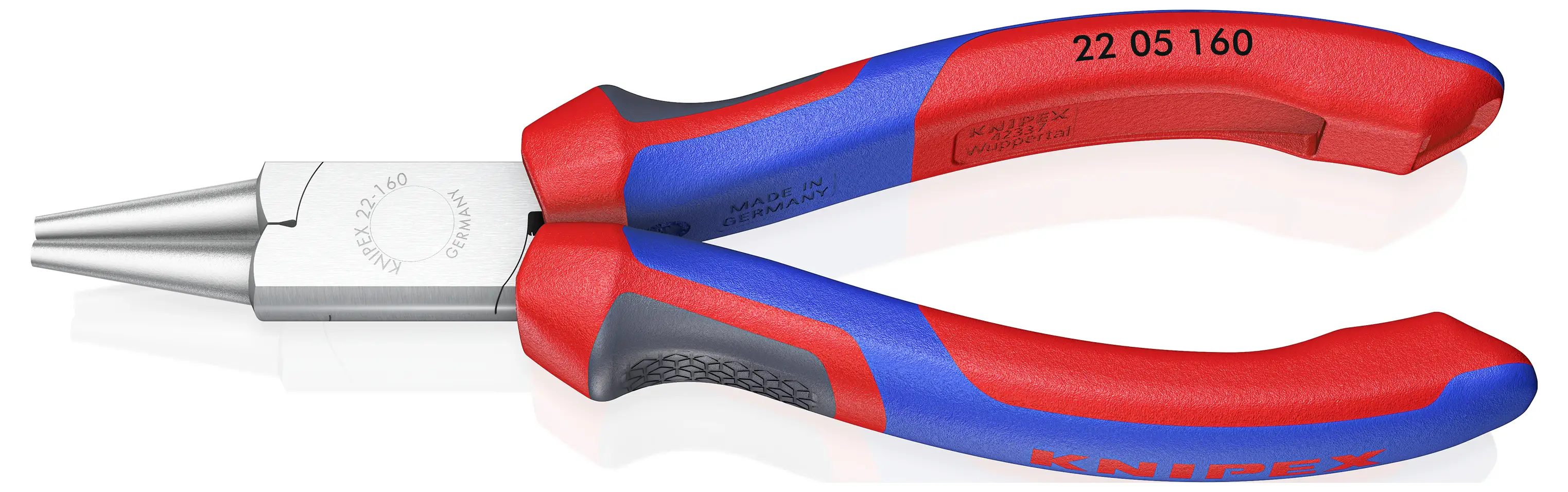 Knipex 22 05 160 для мастерской Плоскогубцы с прямыми круглыми губками из хром-ванадиевой электротехнической стали 160 мм