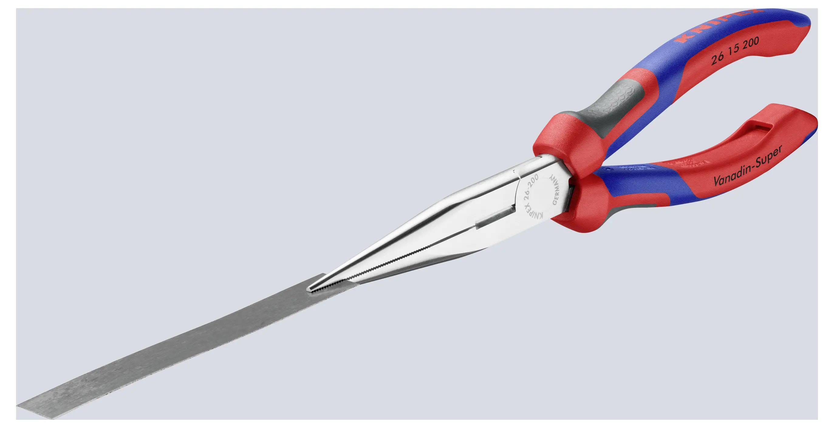 Плоскогубцы с круглыми губками Knipex 26 15 200 Workshop, прямые, хром-ванадиевая электротехническая сталь, 200 мм