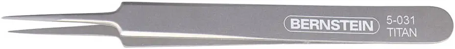 Титановый пинцет Bernstein 5-031, с заостренным кончиком, длина 110 мм.