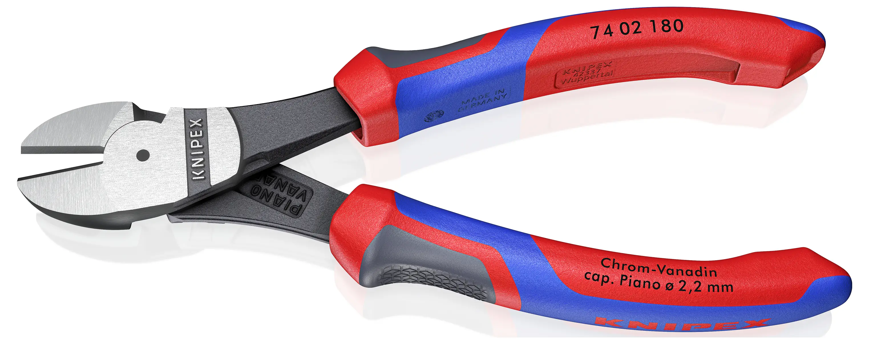 Бокорізи Knipex 74 02 180 потужні, 180 мм, 64 HRC, для майстерні