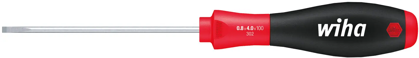 Шлицевая отвертка Wiha 302 00694. Ширина лезвия: 4 мм. Длина наконечника: 150 мм.