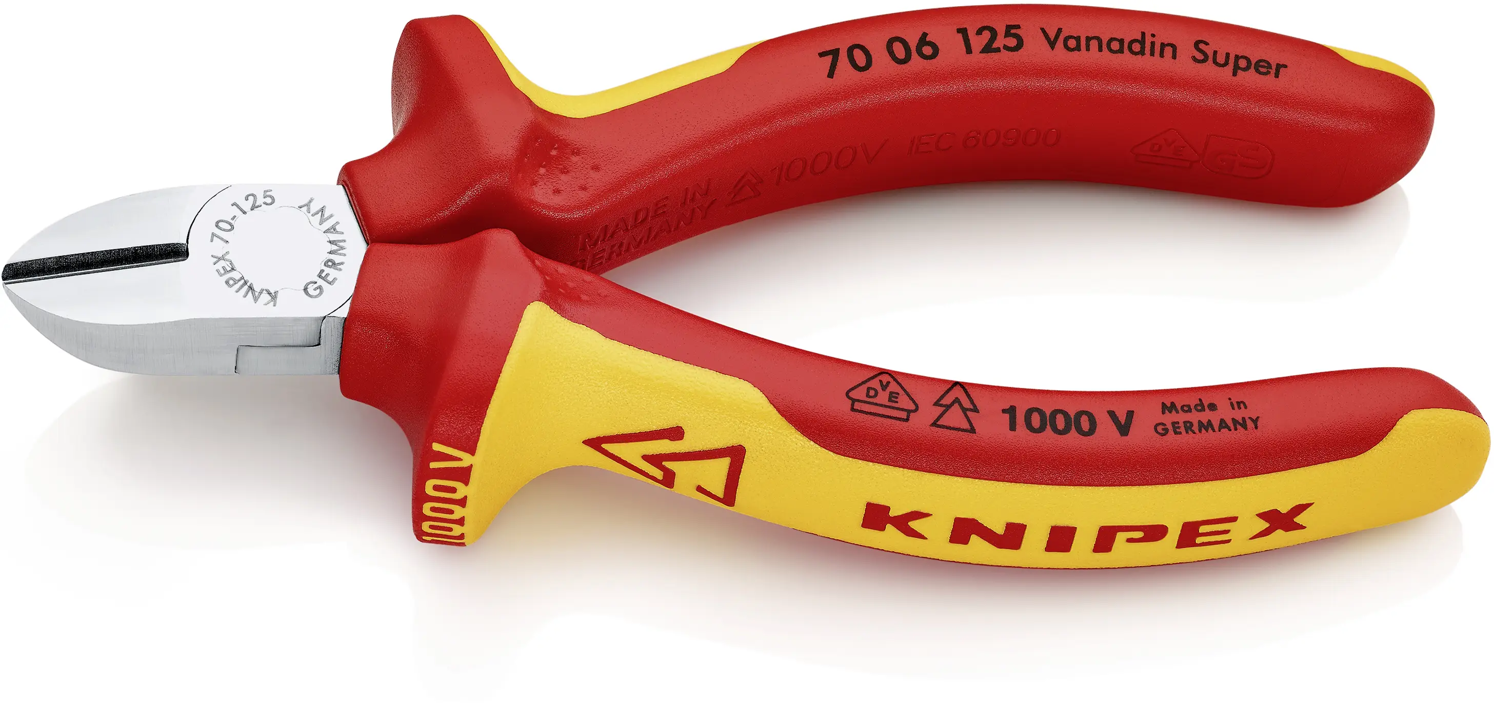 Бокорезы Knipex 70 06 125, 125 мм, твердость 62 HRC, VDE