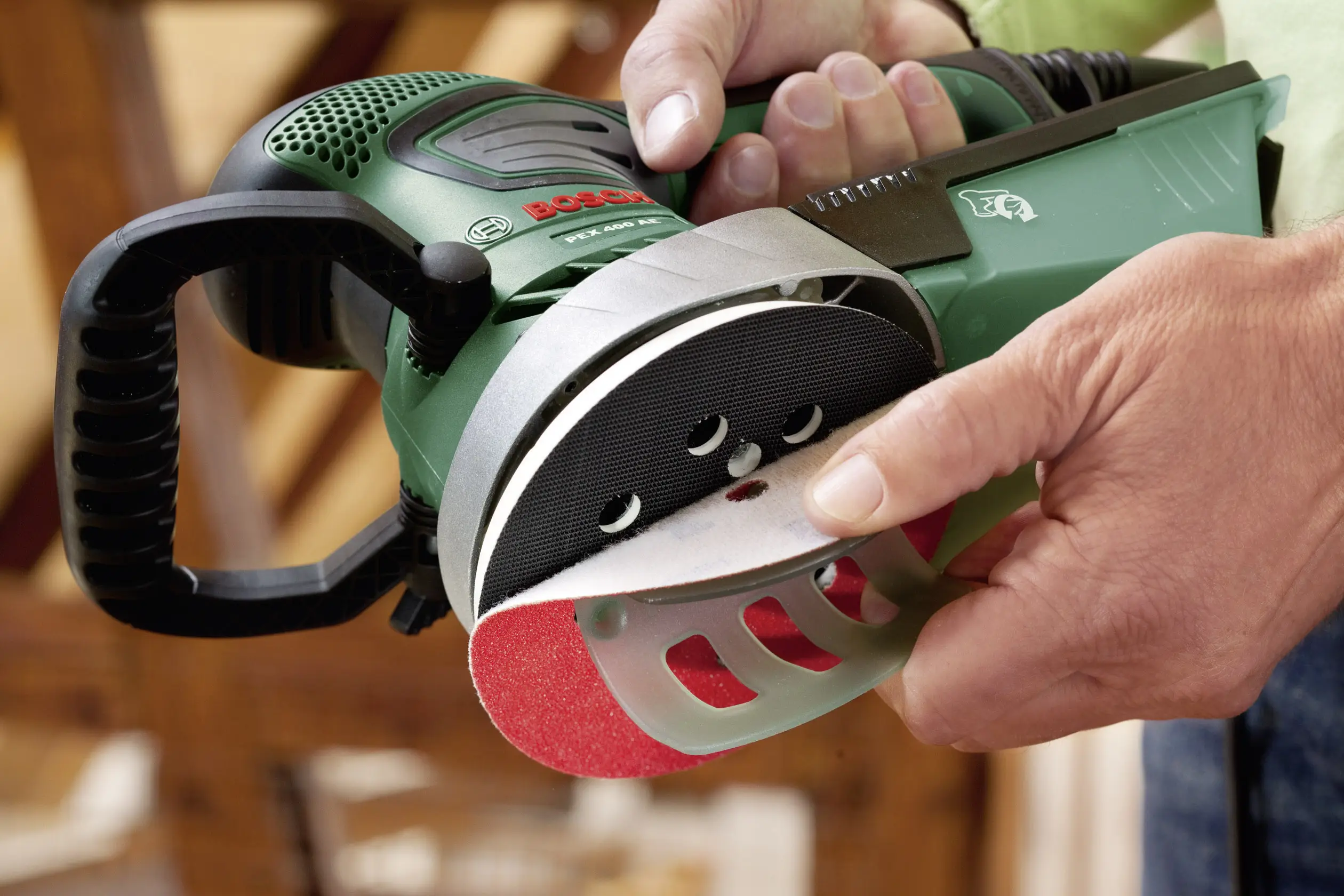 Эксцентриковая шлифовальная машина Bosch Home and Garden PEX 400 AE 06033A4000, 350 Вт, Ø 125 мм