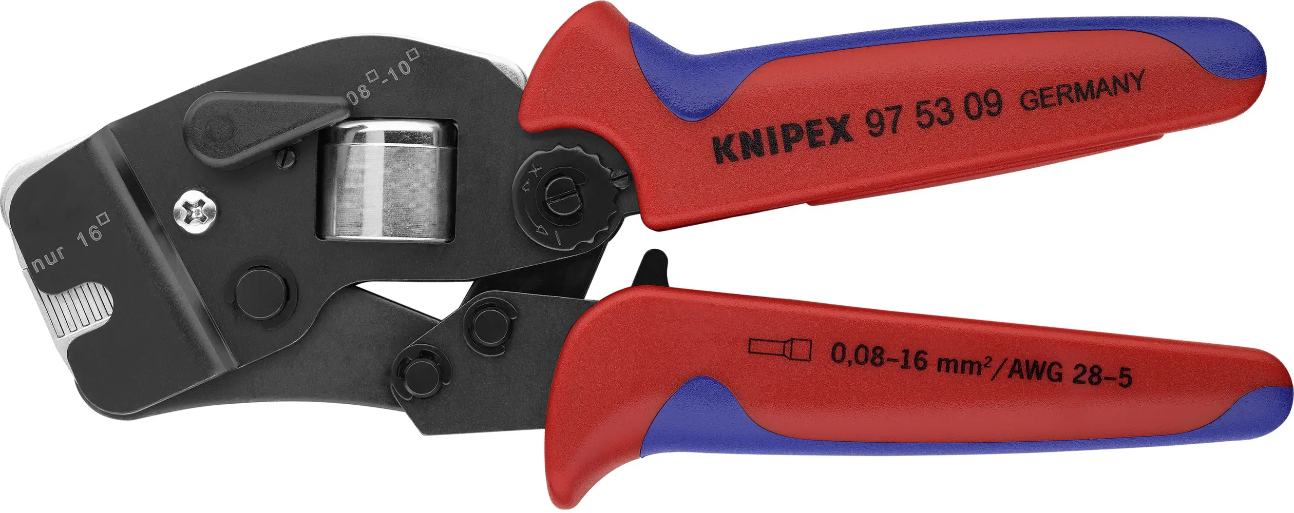 Обтискний інструмент Knipex 97 53 09, від 0,08 до 16 мм²