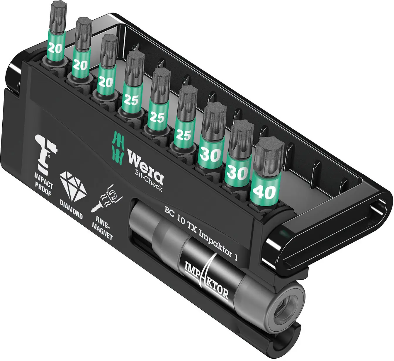 Набор бит Wera 8767-9/IDC 05057688001, внутренний TORX, инструментальная сталь, 10 шт.