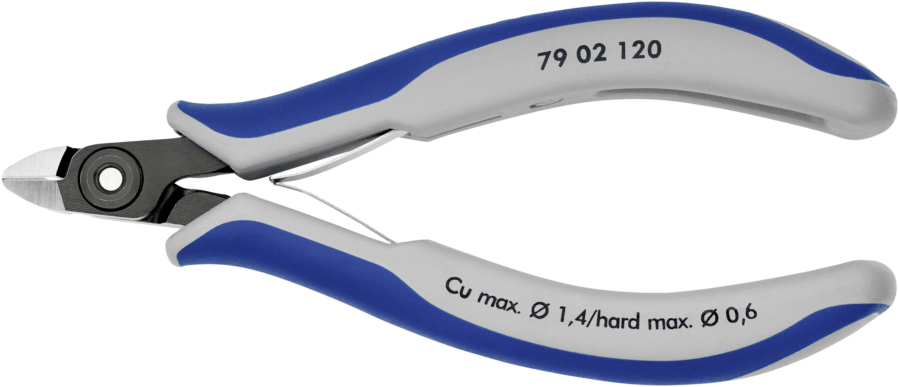 Бокорез Knipex 79 02 120, 120 мм, твердость 64 HRC, для электроники и механики.