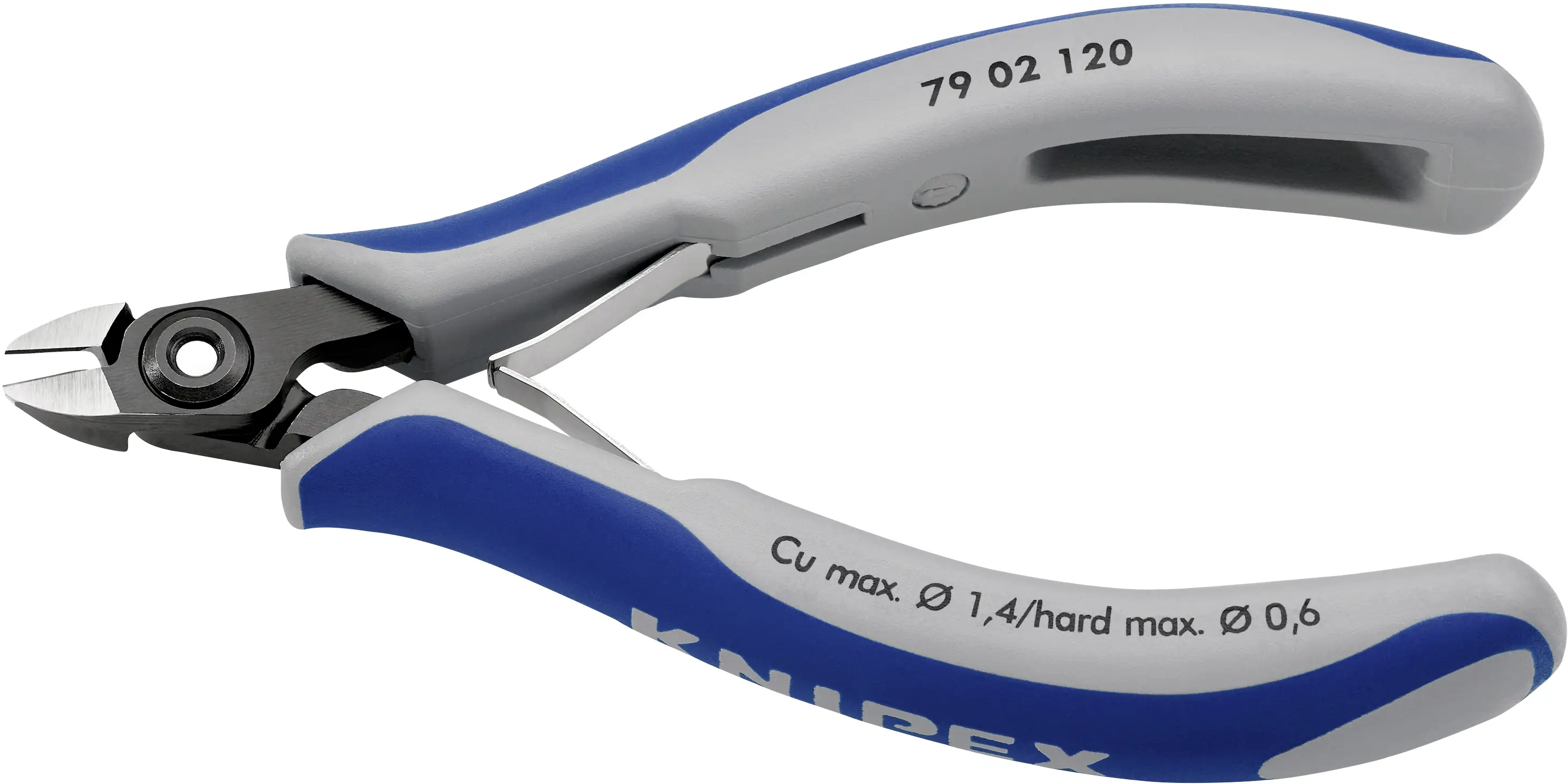 Бокорез Knipex 79 02 120, 120 мм, твердость 64 HRC, для электроники и механики.