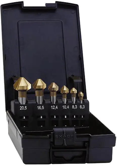 Зенковки HSS Exact, 90 градусов, TiN, 6,3 - 25 мм, 5 шт.