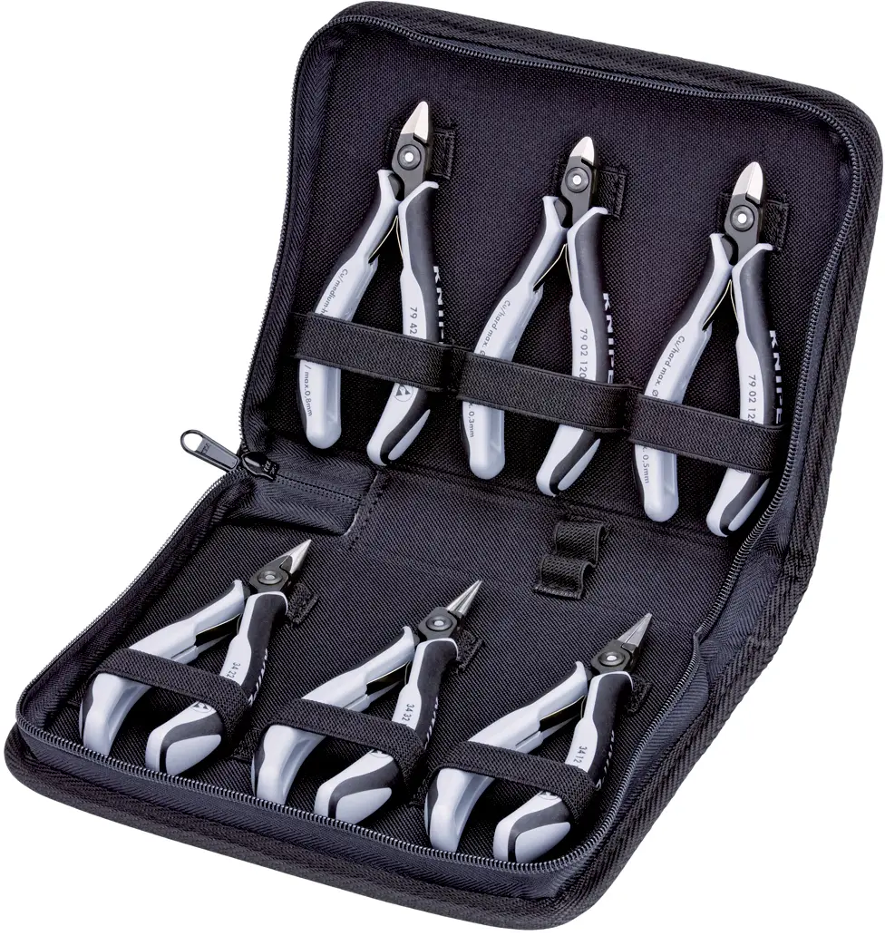 Набор плоскогубцев Knipex 00 20 16 P ESD для электроники и механики, 6 шт.