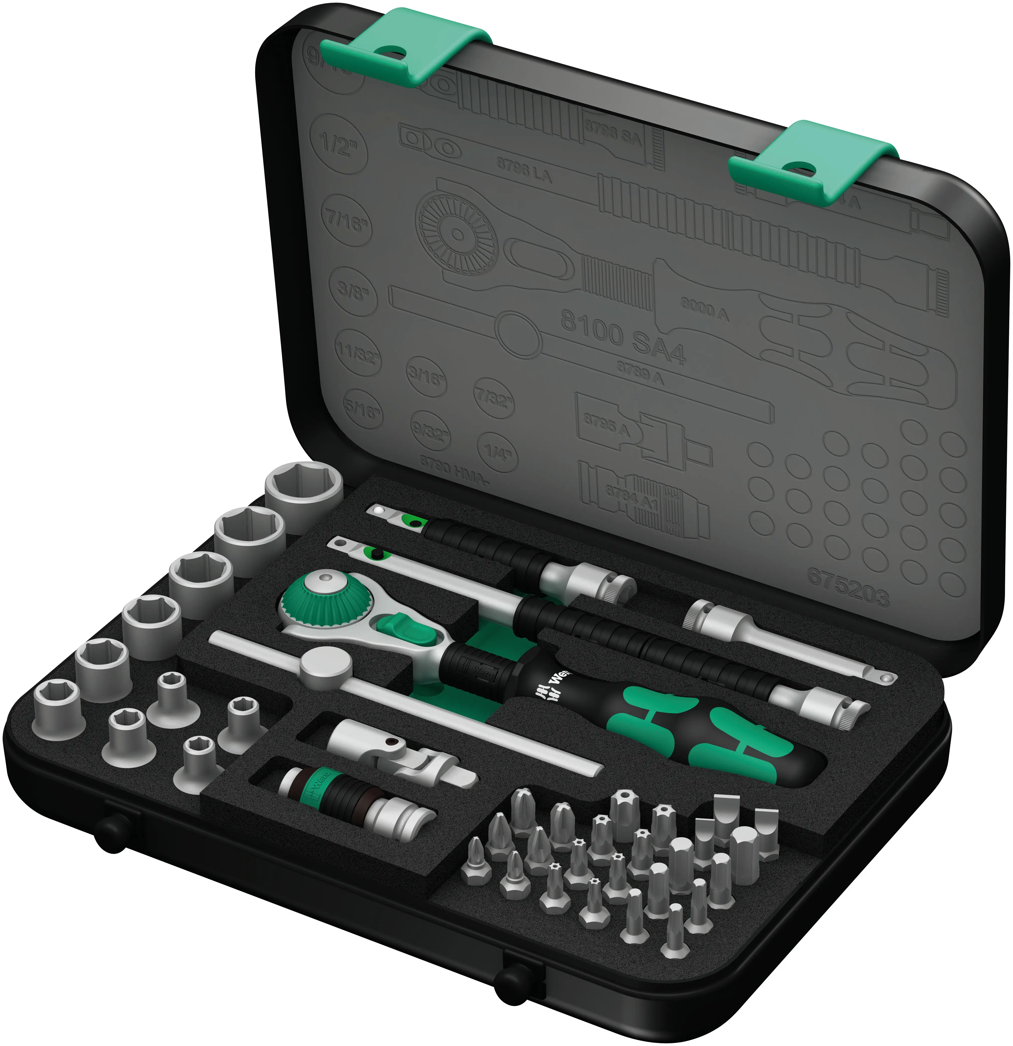 Набір торцевих ключів Wera 8100 SA 4 Zyklop 05003535001 1/4