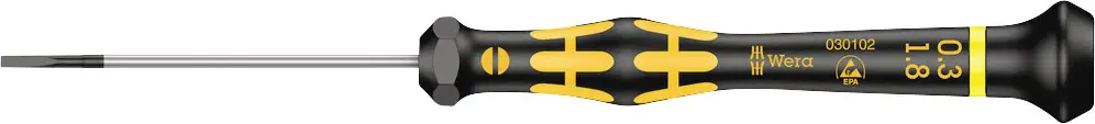 Плоская отвертка Wera 1578 A 05030102001 Ширина лезвия: 1,8 мм Длина наконечника: 60 мм