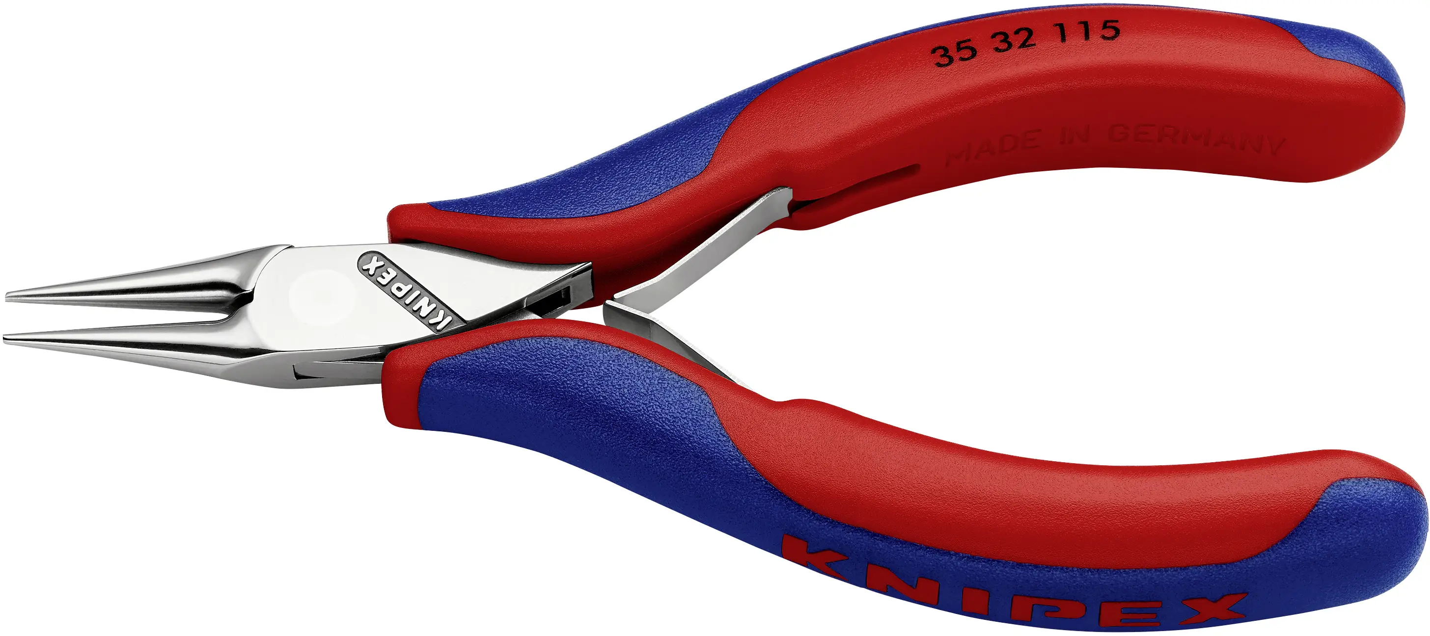 Knipex 35 32 115 для электроники и механики Плоскогубцы с прямыми круглыми губками, инструментальная сталь 115 мм