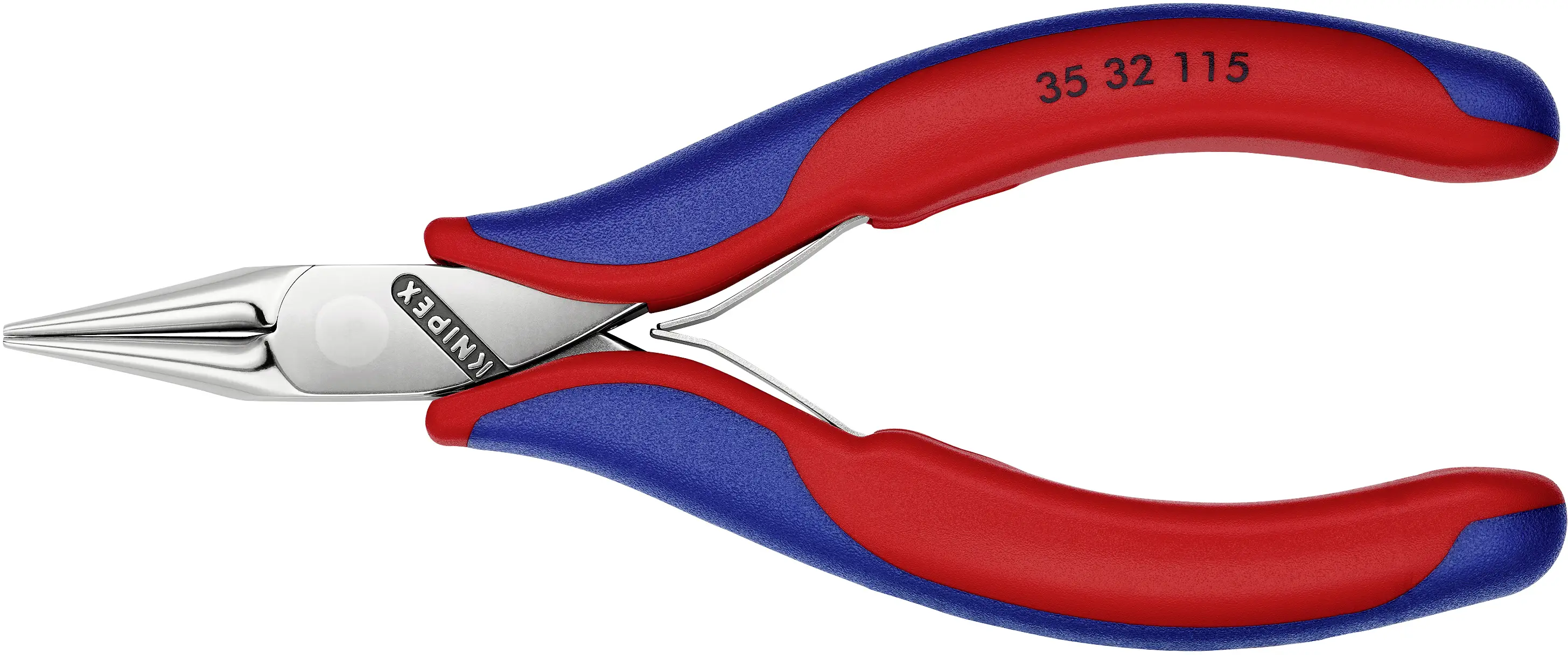 Knipex 35 32 115 для электроники и механики Плоскогубцы с прямыми круглыми губками, инструментальная сталь 115 мм