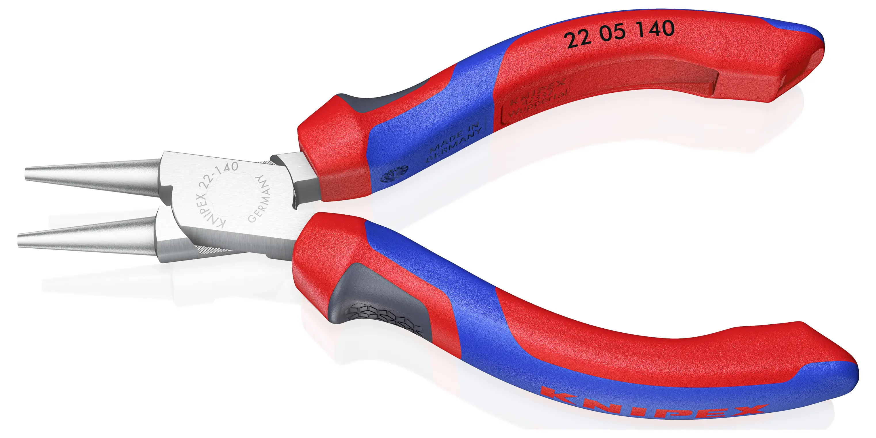 Knipex 22 05 140 для электроники и механики Плоскогубцы с прямыми круглыми губками из хром-ванадиевой электротехнической стали 140