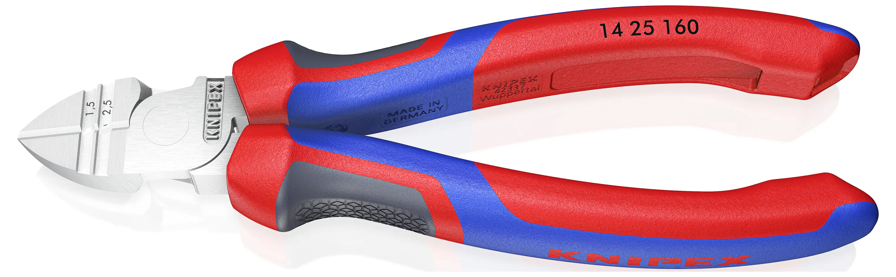 Бокорезы Knipex 14 25 160 с изоляцией, 160 мм, твердость 60 HRC, для мастерской.