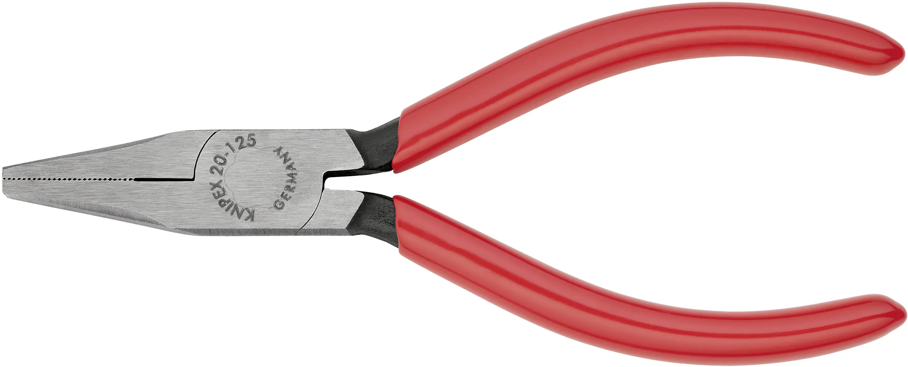 Knipex 20 01 125 для электроники и механики Прямые плоские плоскогубцы, хром-ванадиевая электротехническая сталь, 125 мм
