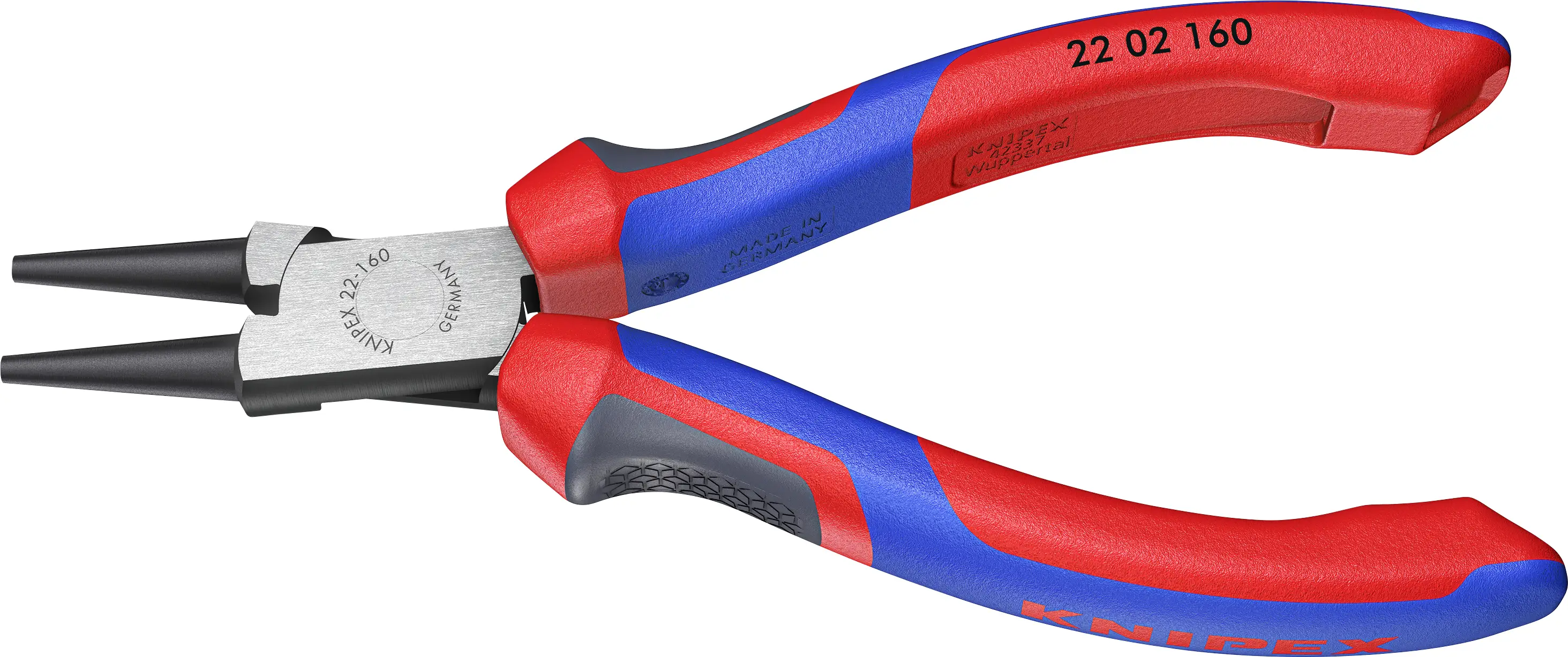Knipex 22 02 160 для мастерской, прямые круглогубцы, хромованадиевая электротехническая сталь, 160 мм