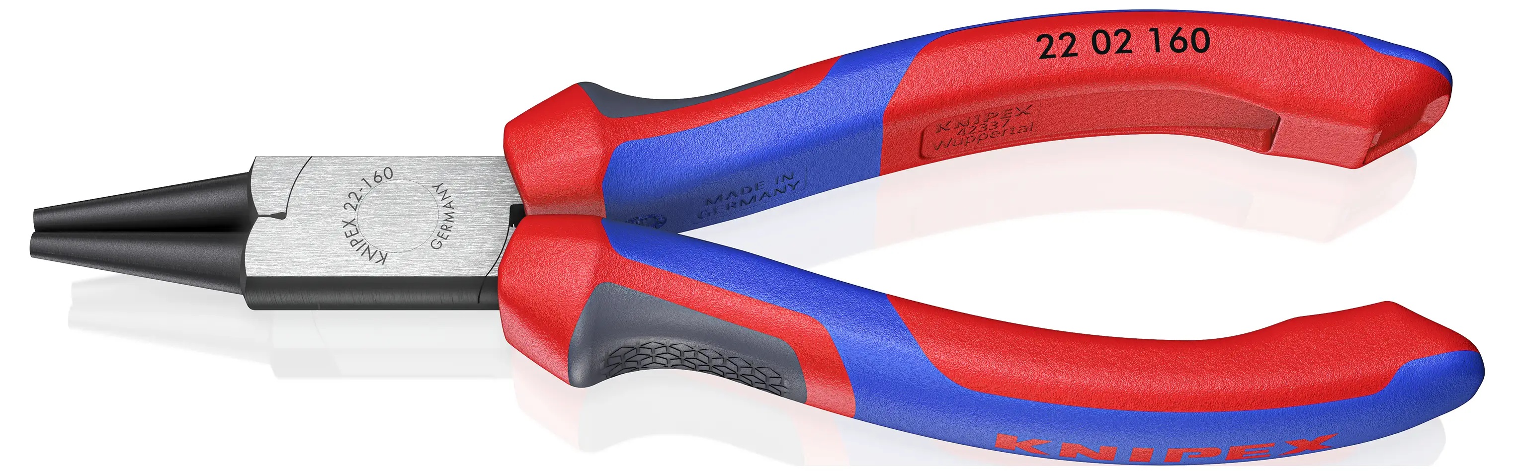 Knipex 22 02 160 для мастерской, прямые круглогубцы, хромованадиевая электротехническая сталь, 160 мм
