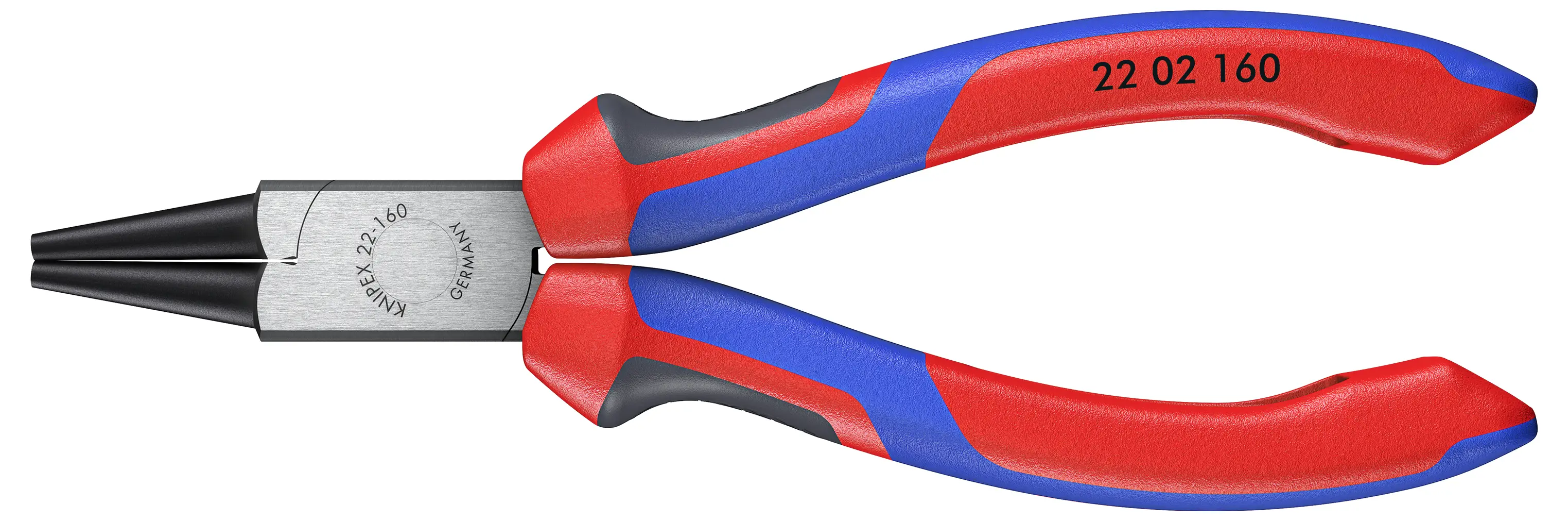 Knipex 22 02 160 для мастерской, прямые круглогубцы, хромованадиевая электротехническая сталь, 160 мм