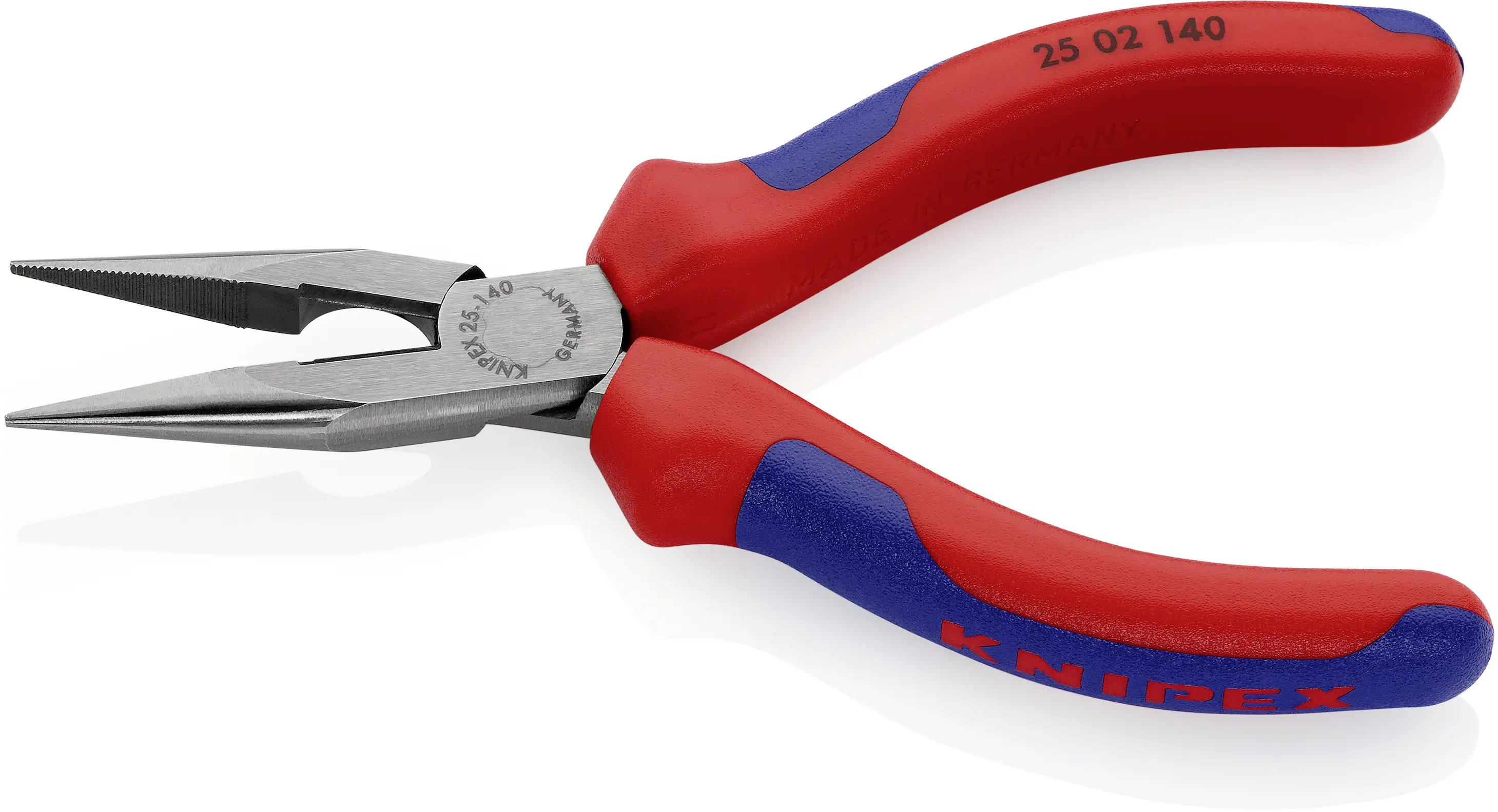 Knipex 25 02 140 для электроники и механики Плоские, круглые, прямые плоскогубцы, ванадиевая электротехническая сталь, 140 мм