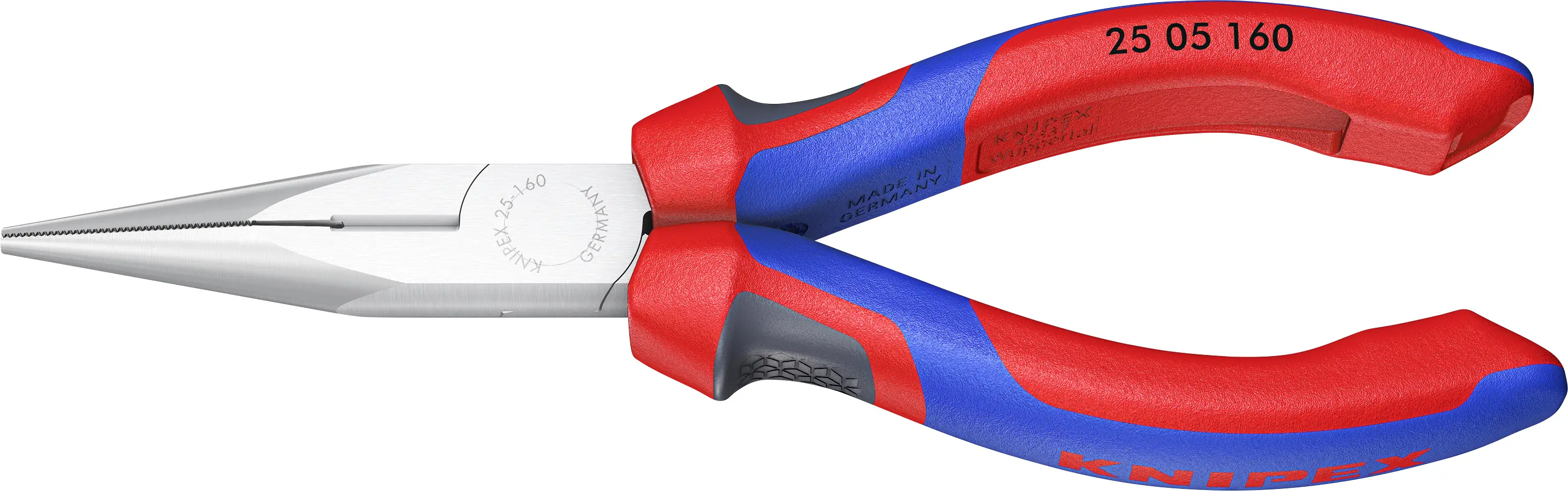 Knipex 25 05 160 для электроники и механики Плоские круглые плоскогубцы, ванадиевая электротехническая сталь, 160 мм