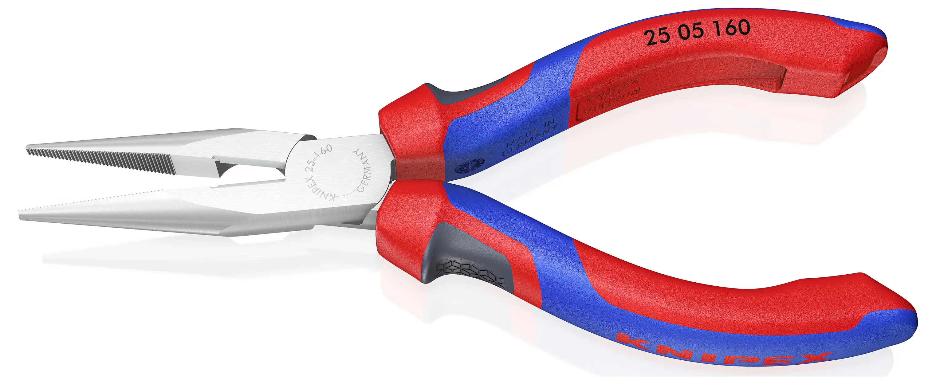 Knipex 25 05 160 для электроники и механики Плоские круглые плоскогубцы, ванадиевая электротехническая сталь, 160 мм