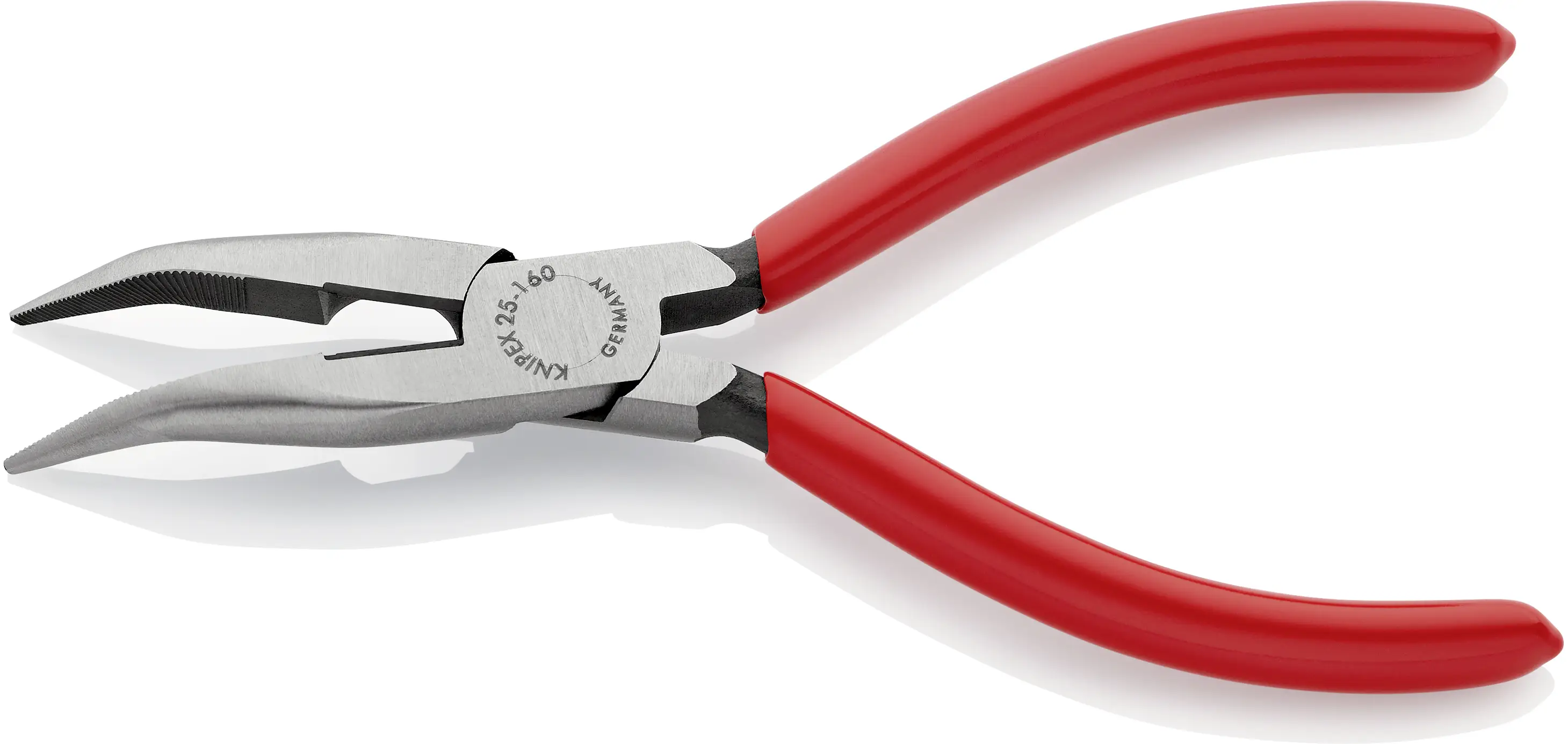 Плоскогубці Knipex 25 21 160 з плоскими круглими носовими краями, 160 мм, 61 HRC, для електроніки та механіки