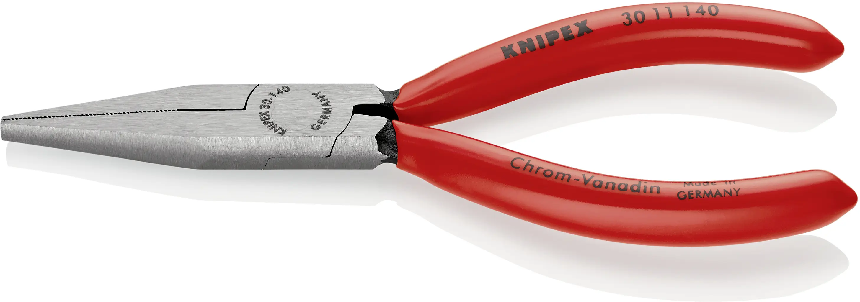 Knipex 30 11 140 для электроники и механики Прямые плоскогубцы, хром-ванадиевая электротехническая сталь, 140 мм