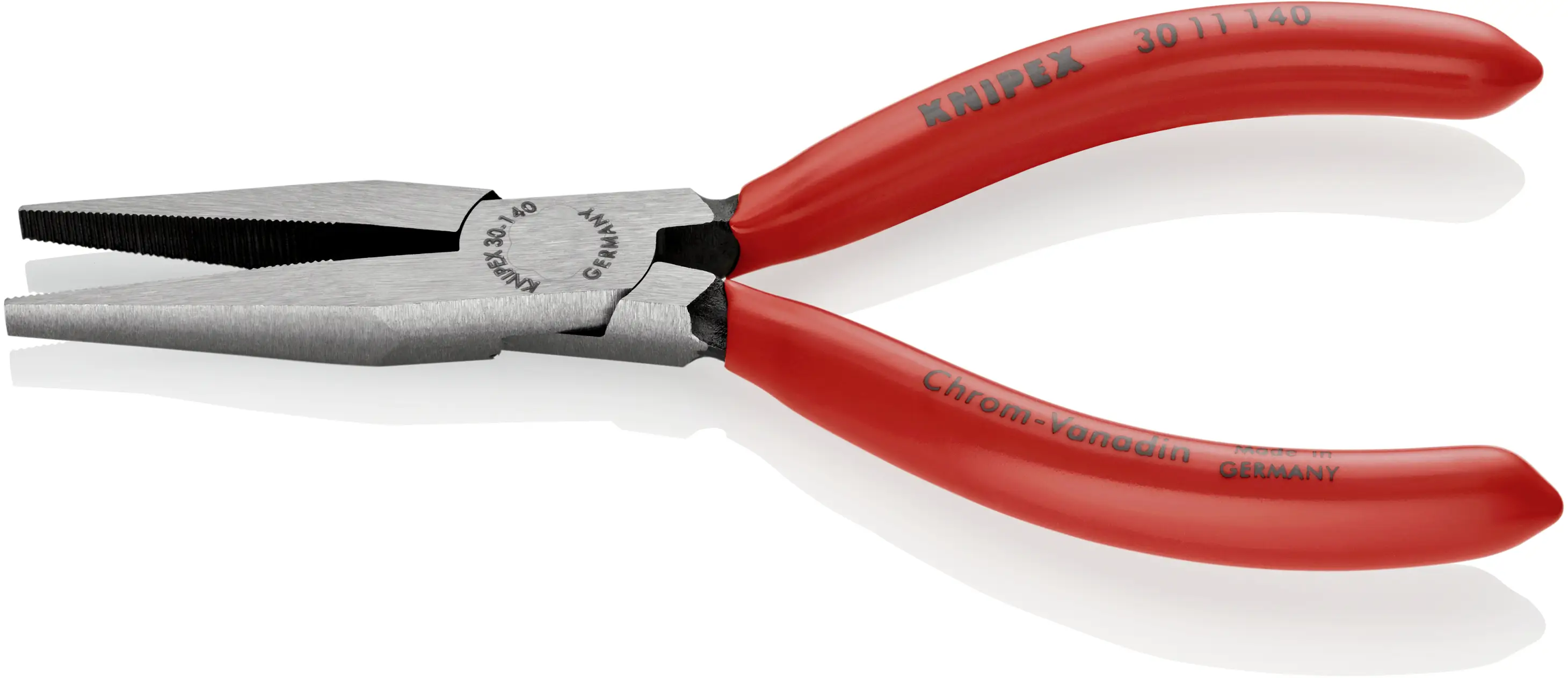 Knipex 30 11 140 для электроники и механики Прямые плоскогубцы, хром-ванадиевая электротехническая сталь, 140 мм